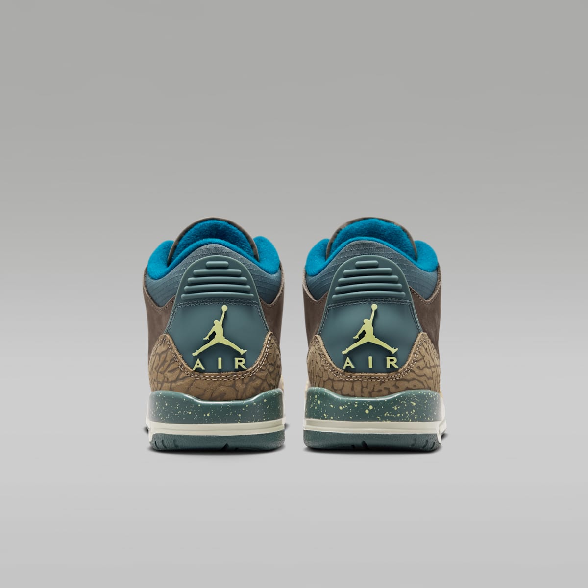 Air Jordan 3 Retro Big Kids' Shoes - Olive Grey/Khaki/Sea Glass/Green Abyss