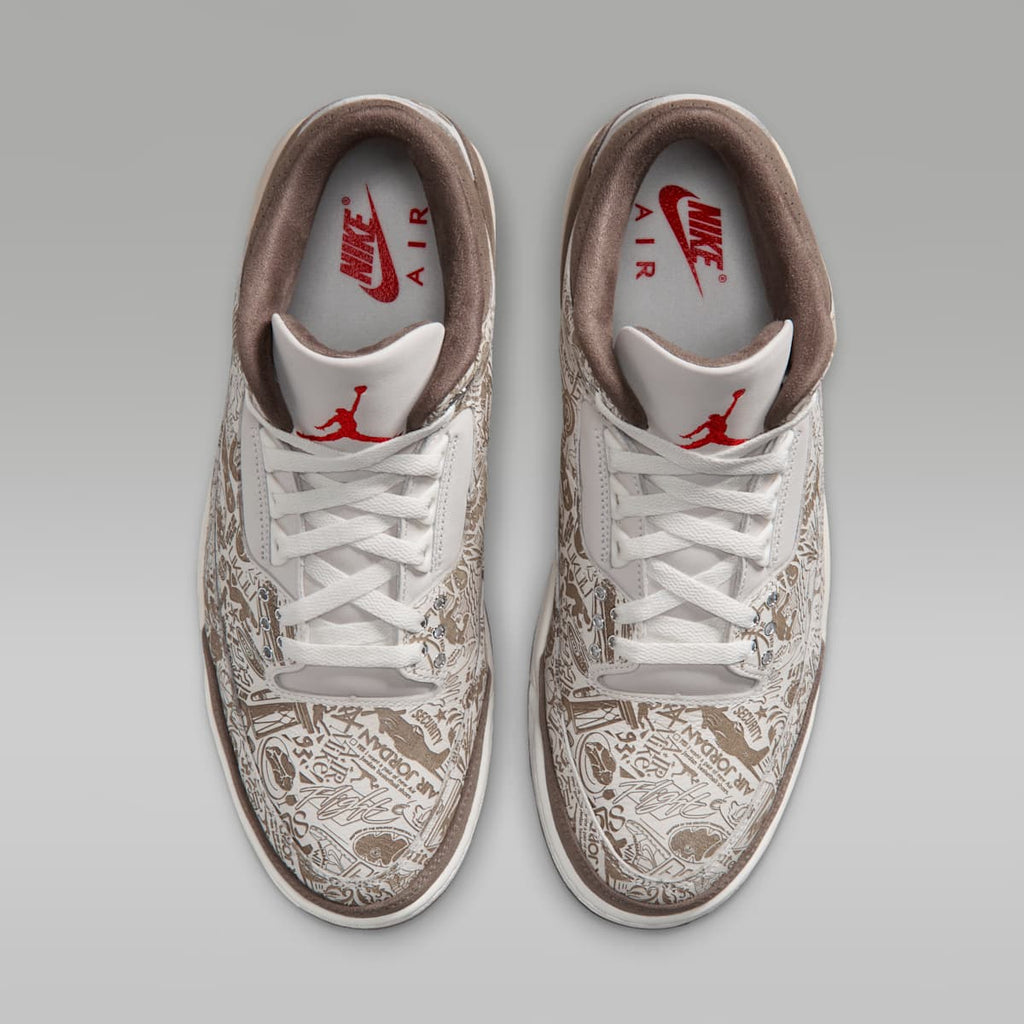 Air Jordan 3 Retro "Laser" Men's Shoes - Phantom/Palomino/Sail/University Red - Image 4