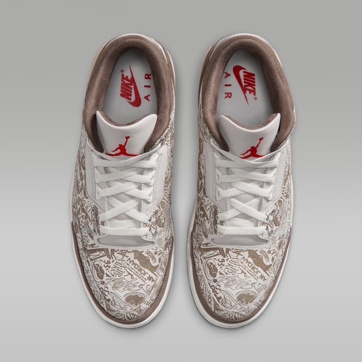 Air Jordan 3 Retro "Laser" Men's Shoes - Phantom/Palomino/Sail/University Red - Image 4
