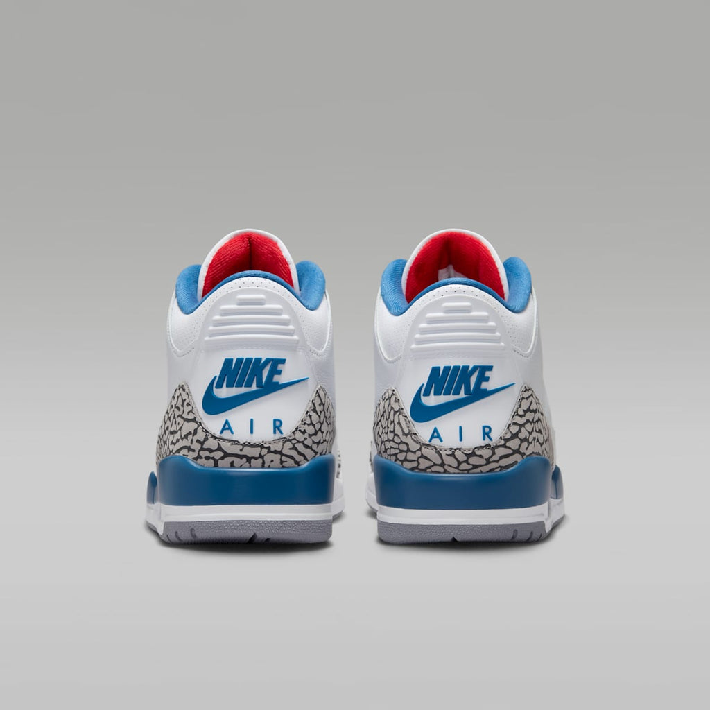 Air Jordan 3 Retro "True Blue" Men's Shoes - White/True Blue/Fire Red - Image 6