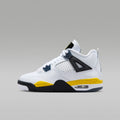 Air Jordan 4 Retro "Tour Yellow" Big Kids' Shoes - White/Dark Blue Grey/Black/Tour Yellow - Image 1