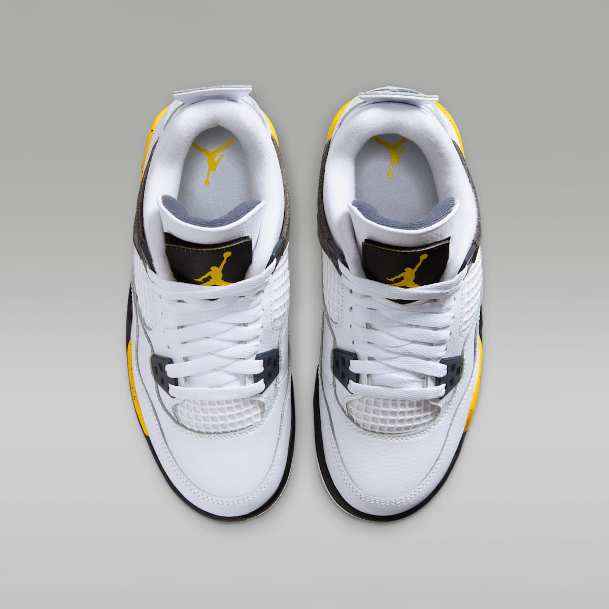 Air Jordan 4 Retro "Tour Yellow" Big Kids' Shoes - White/Dark Blue Grey/Black/Tour Yellow - Image 4
