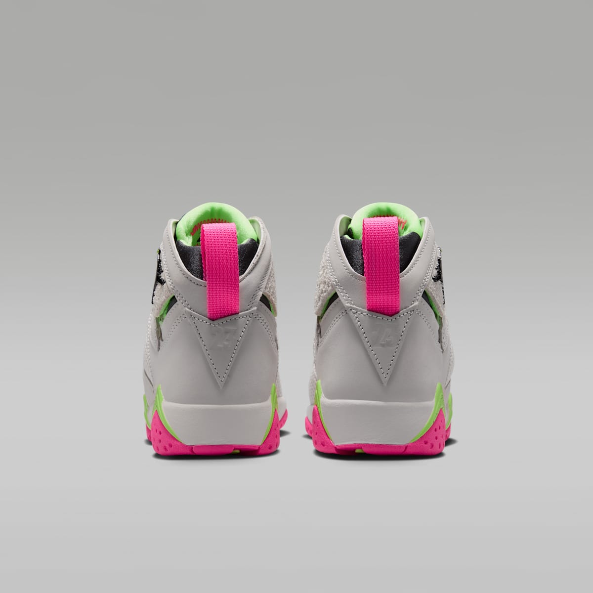 Air Jordan 7 Retro "Tennis Day" Big Kids' Shoes - Phantom/Lime Blast/Pink Blast/Anthracite - Image 6