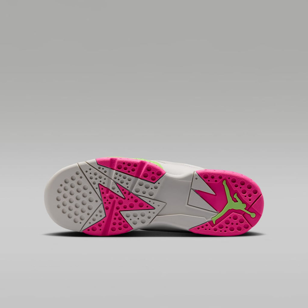 Air Jordan 7 Retro "Tennis Day" Big Kids' Shoes - Phantom/Lime Blast/Pink Blast/Anthracite - Image 2