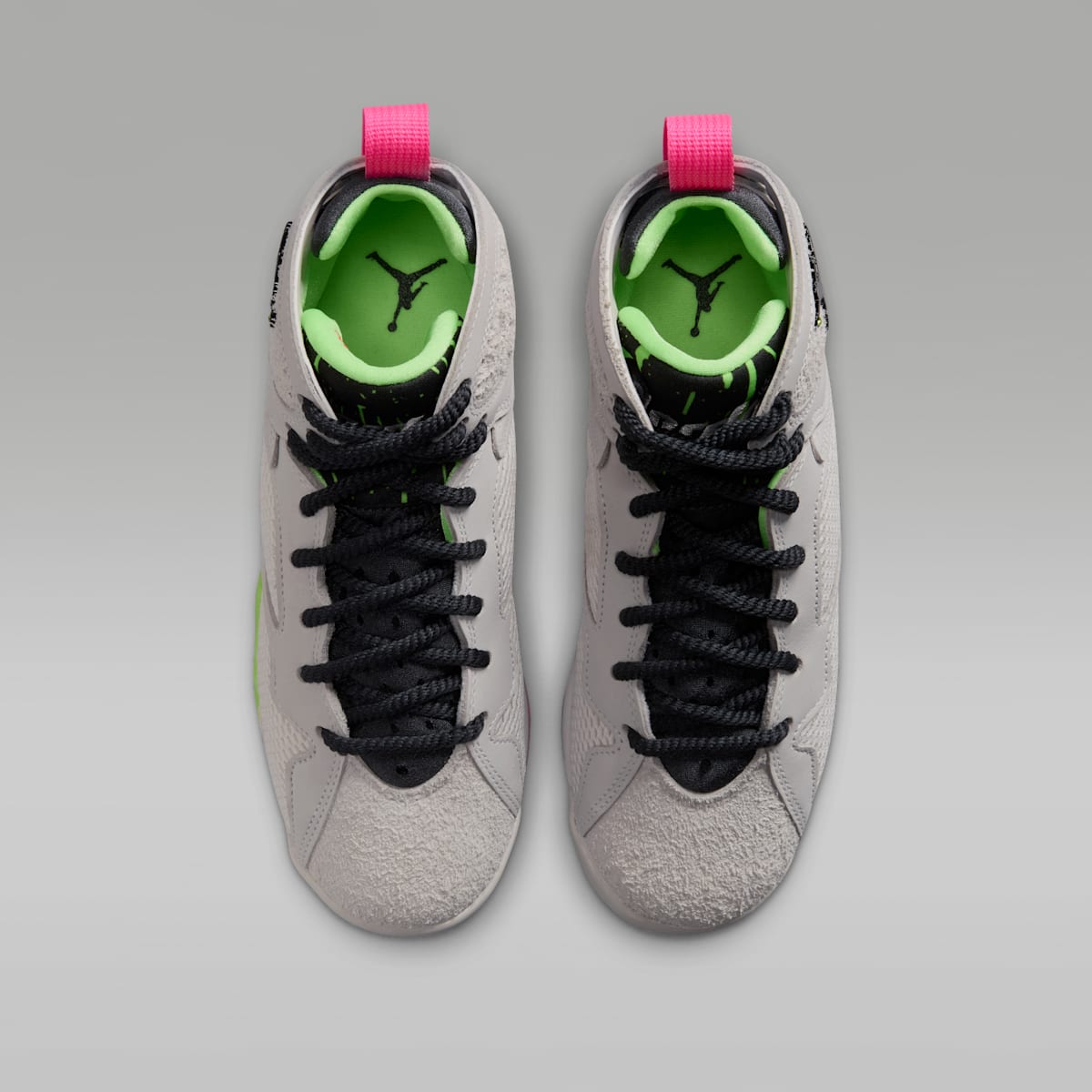 Air Jordan 7 Retro "Tennis Day" Big Kids' Shoes - Phantom/Lime Blast/Pink Blast/Anthracite - Image 4