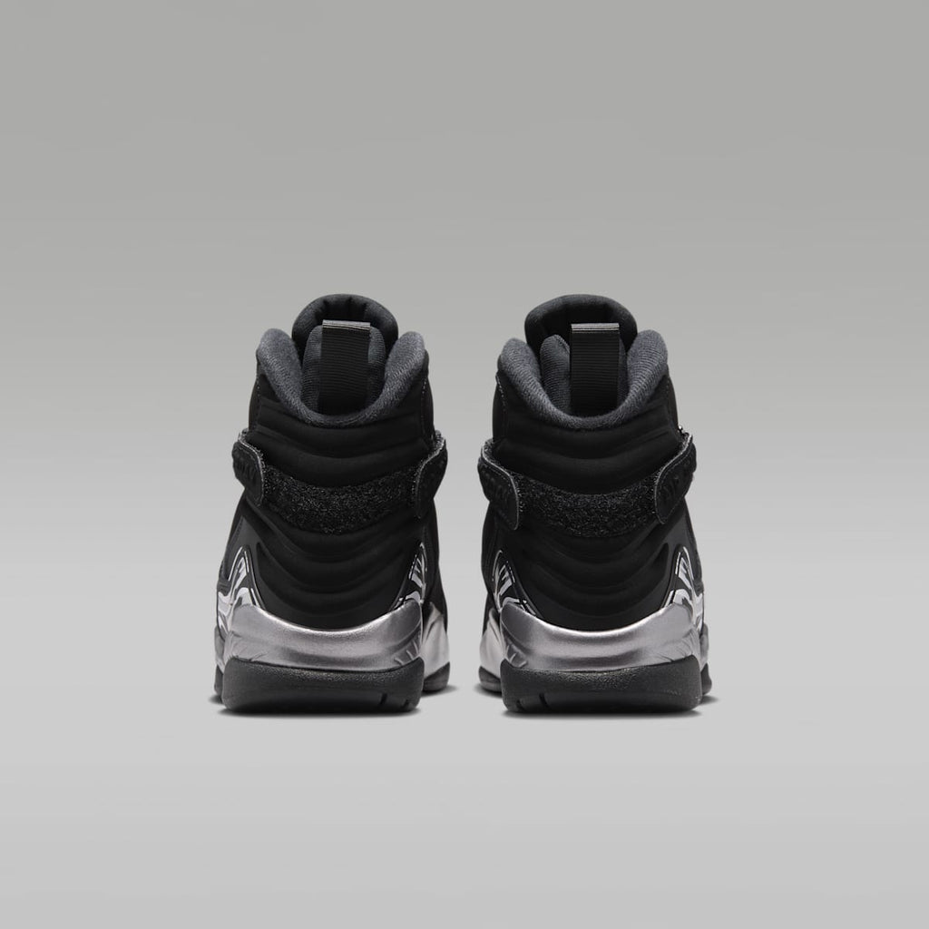 Air Jordan 8 Retro "Chrome" Big Kids' Shoes - Black/Light Graphite/White - Image 6