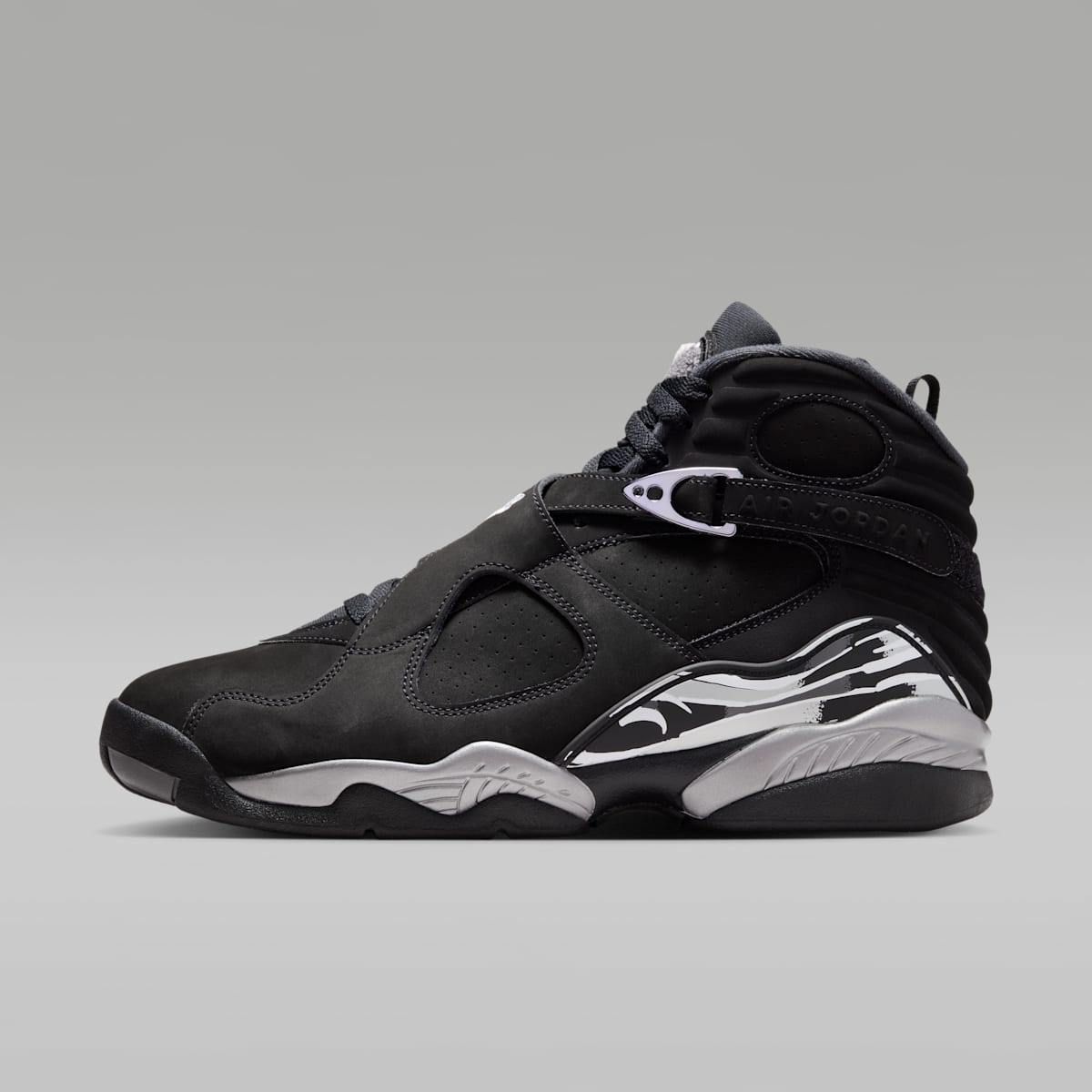 Air Jordan 8 Retro "Chrome" Men's Shoes - Black/Light Graphite/White - Image 1