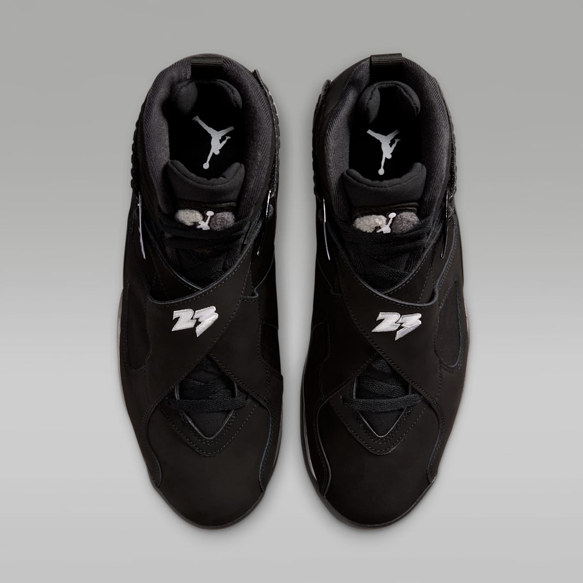 Air Jordan 8 Retro "Chrome" Men's Shoes - Black/Light Graphite/White - Image 4