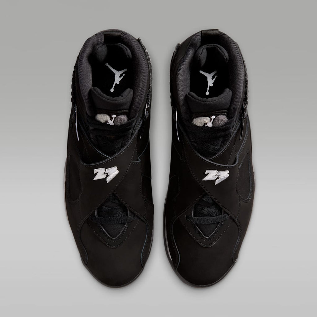 Women's Air Jordan 8 Retro "Chrome" Men's Shoes - Black/Light Graphite/White