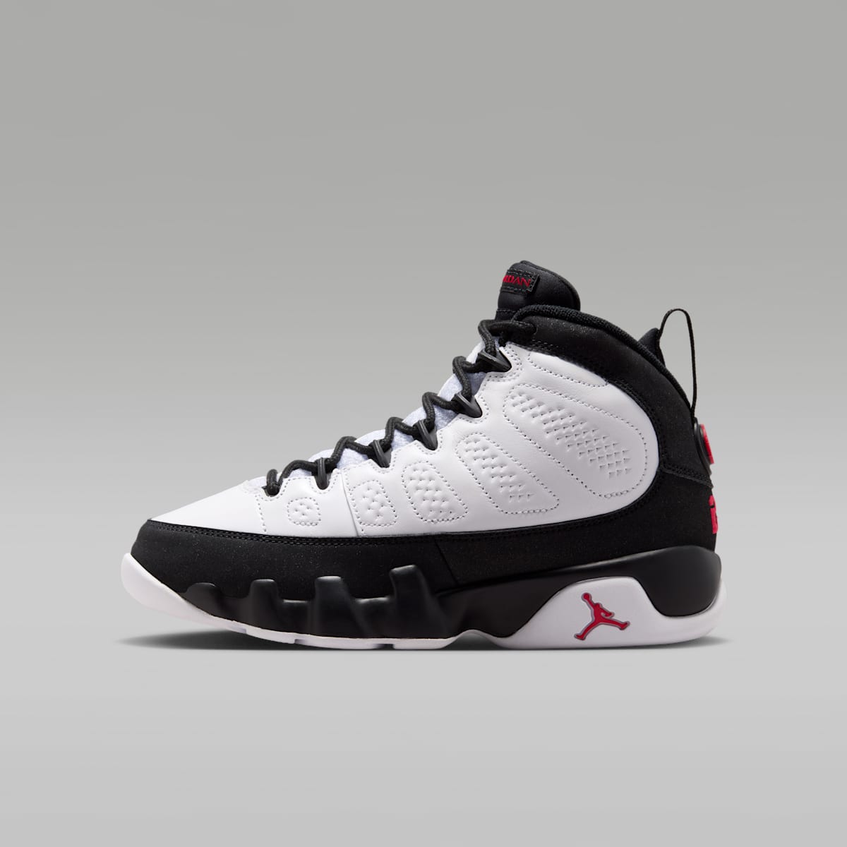 Air Jordan 9 Retro Big Kids' Shoes - White/Black/True Red