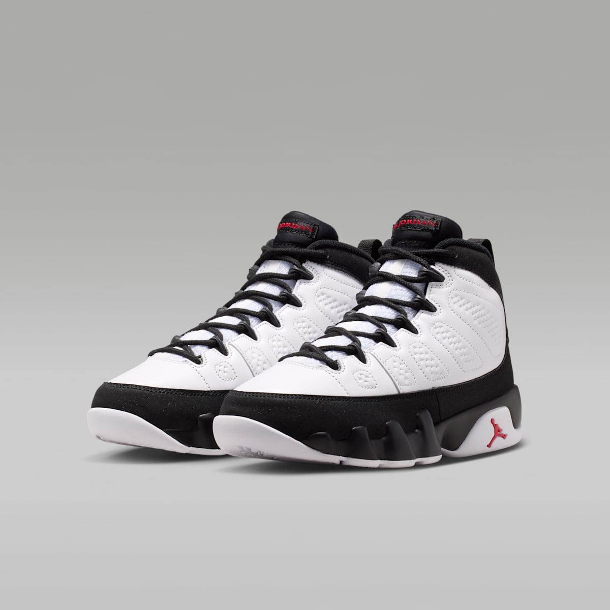 Air Jordan 9 Retro Big Kids' Shoes - White/Black/True Red