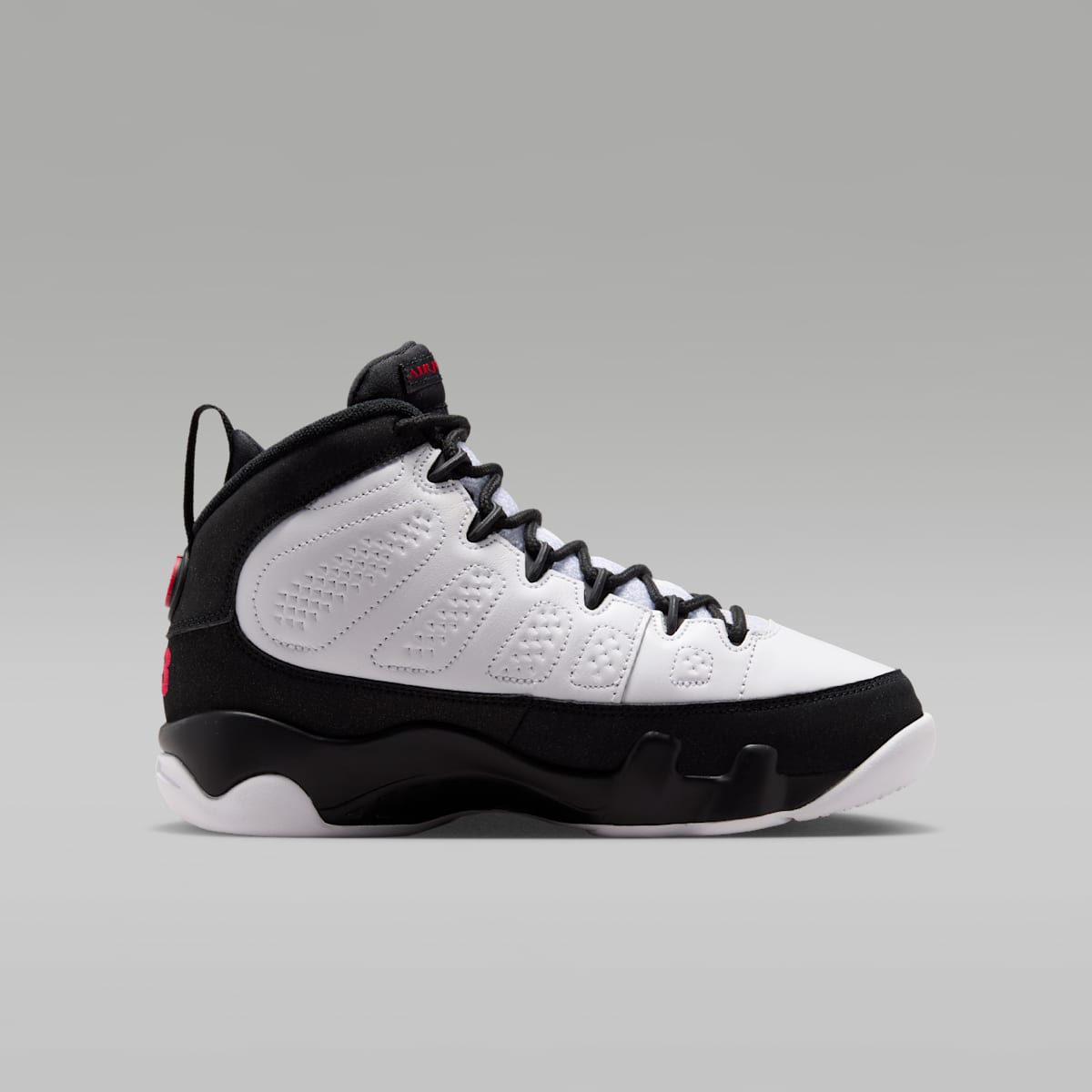 Air Jordan 9 Retro Big Kids' Shoes - White/Black/True Red