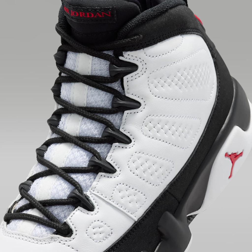 Air Jordan 9 Retro Big Kids' Shoes - White/Black/True Red