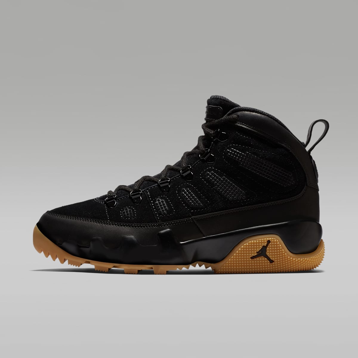 Air Jordan 9 Retro Boots - Black/Gum Light Brown/Black - Image 1