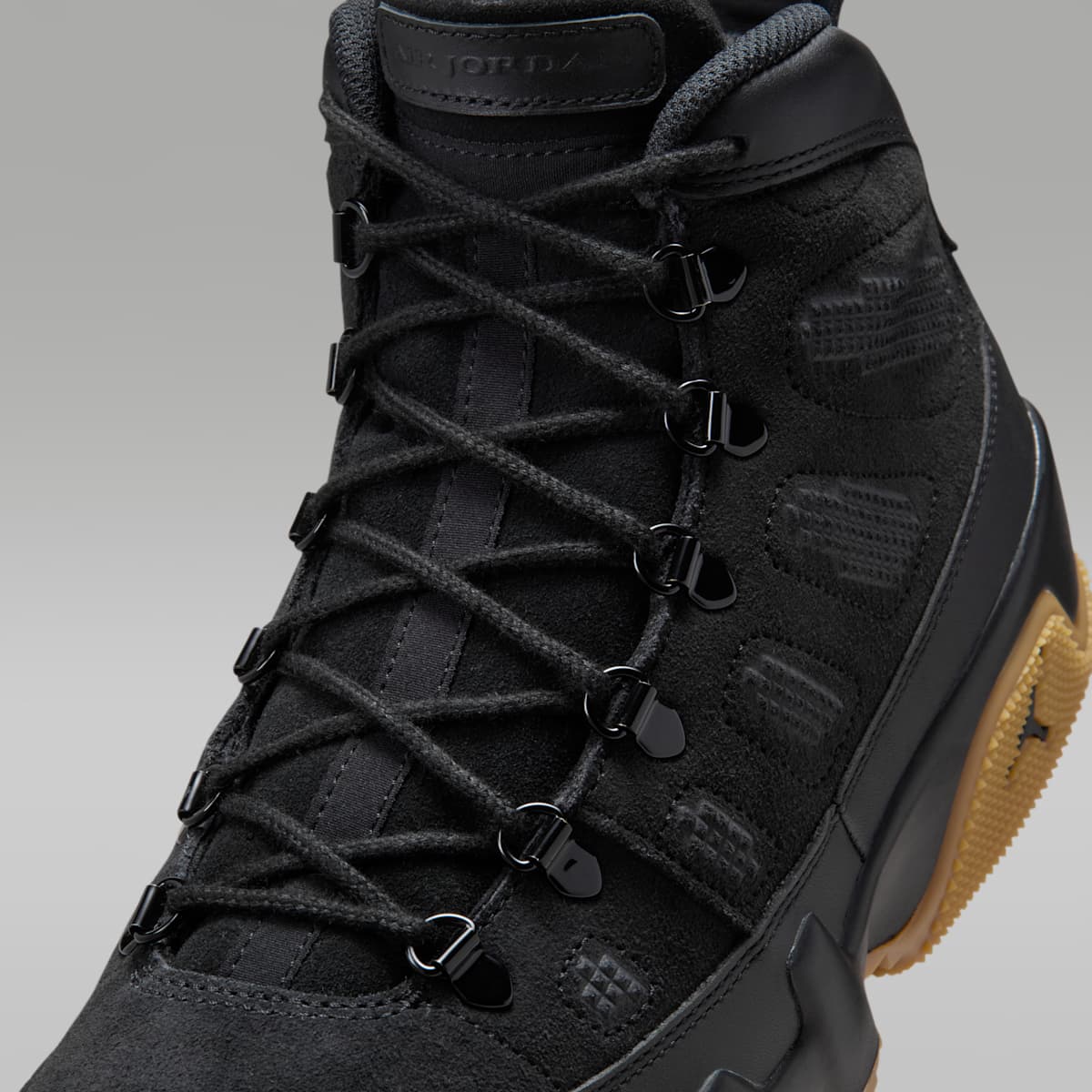 Air Jordan 9 Retro Boots - Black/Gum Light Brown/Black - Image 7