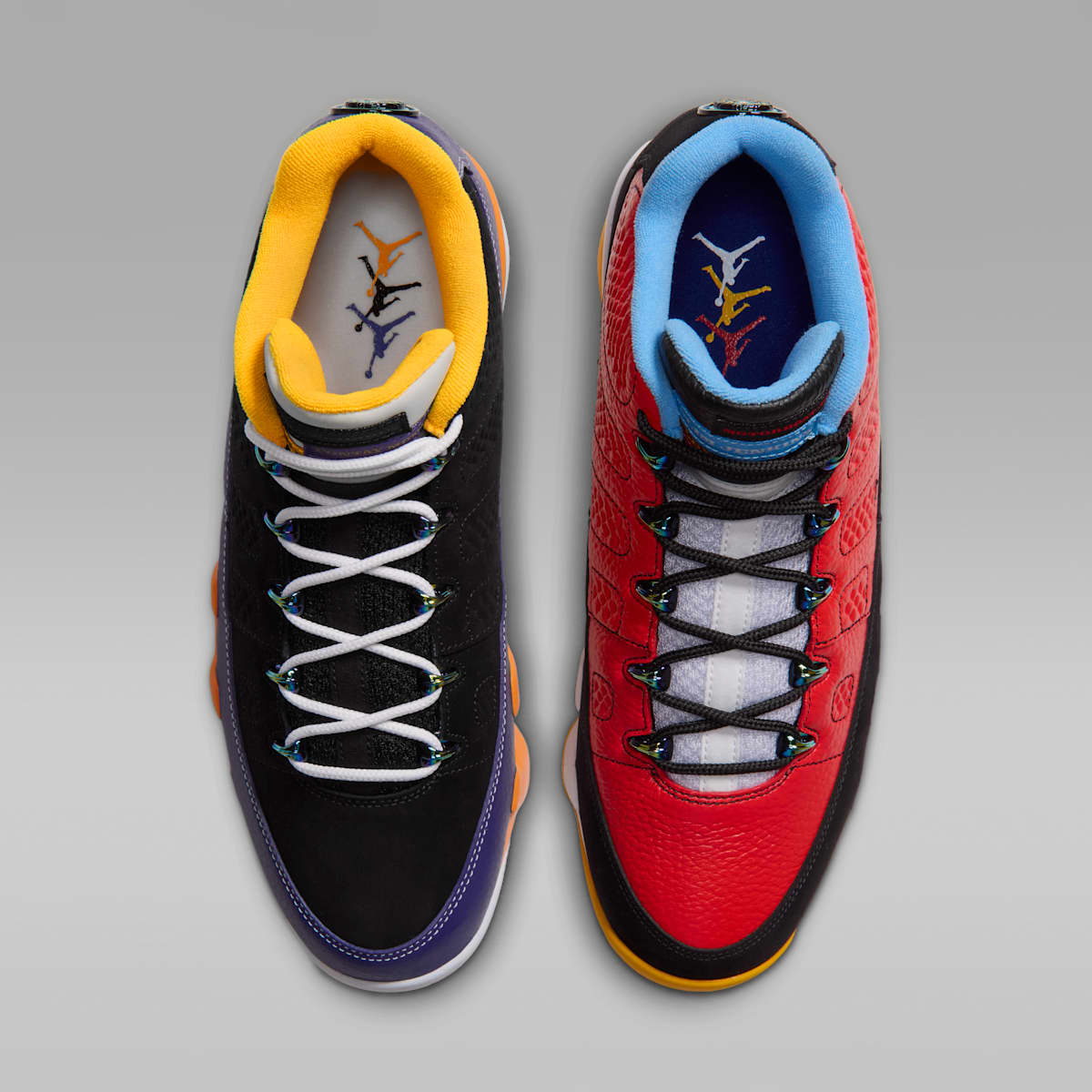 Air Jordan 9 Retro Low Men's Shoes - Black/Deep Royal Blue/White/Challenge Red - Image 4
