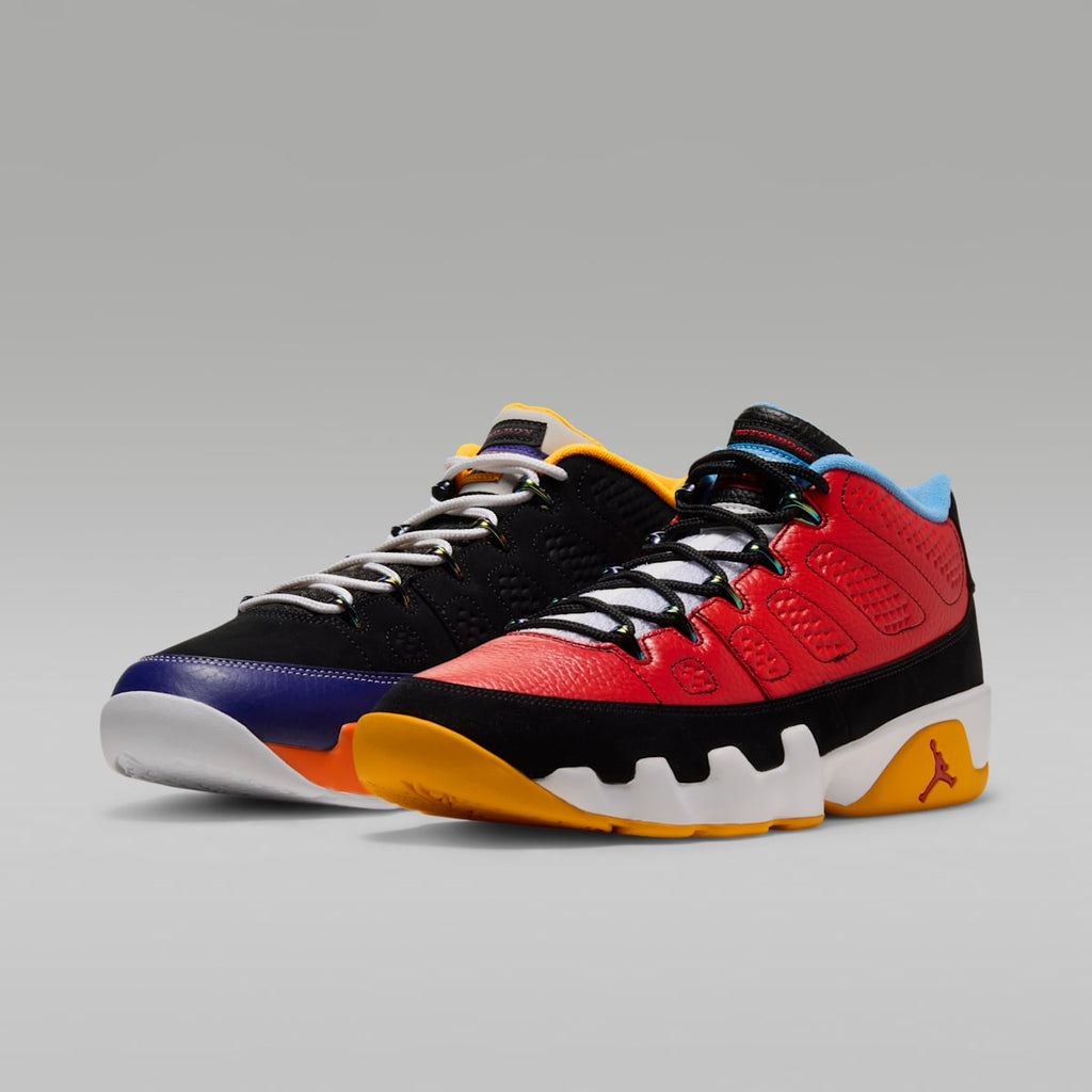 Air Jordan 9 Retro Low Men's Shoes - Black/Deep Royal Blue/White/Challenge Red - Image 5