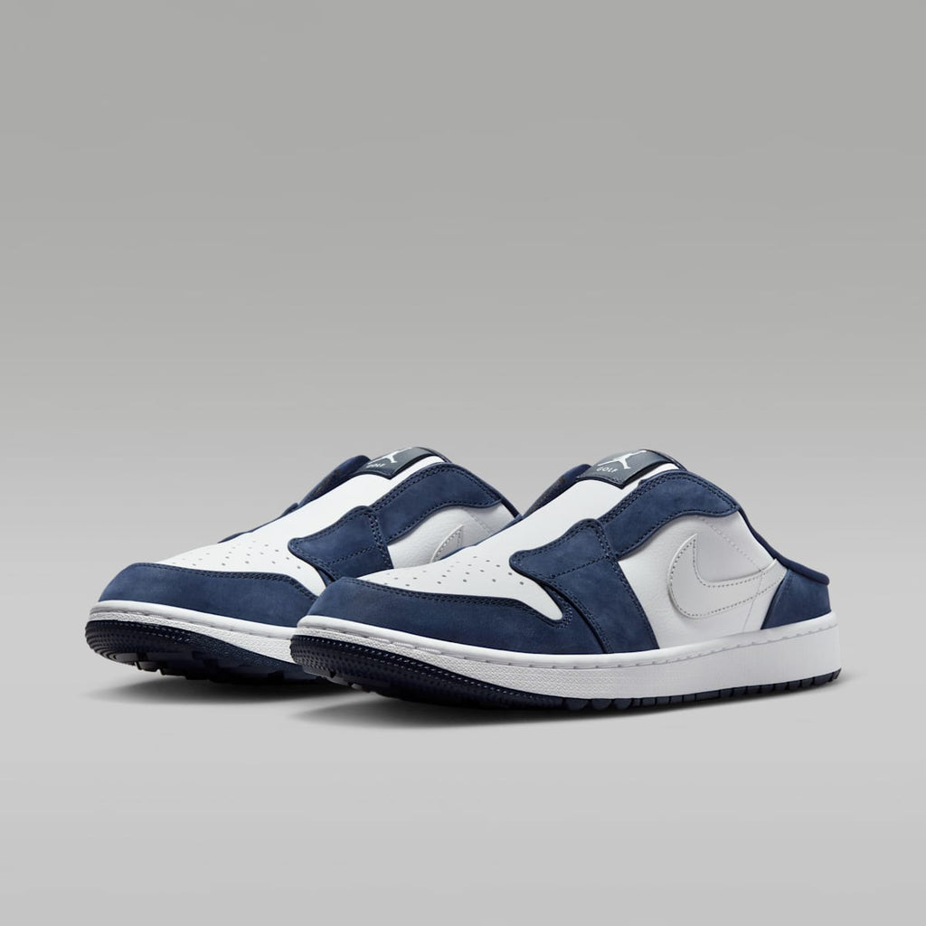 Air Jordan Mule Golf Shoes - White/Midnight Navy/Metallic Silver - Image 5