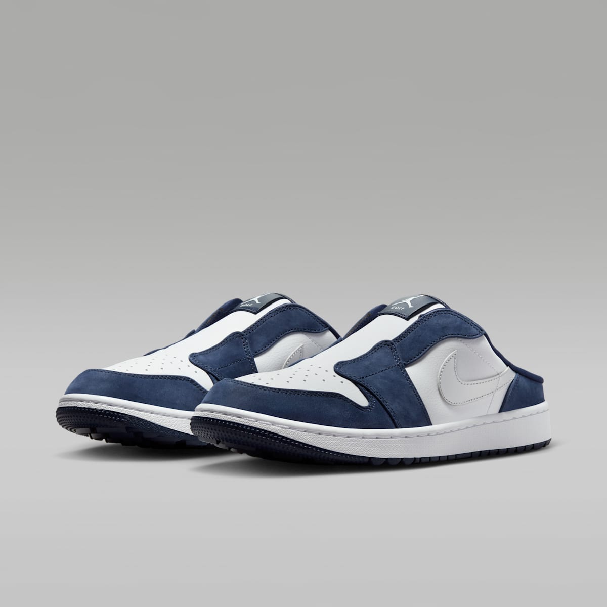 Air Jordan Mule Golf Shoes - White/Midnight Navy/Metallic Silver - Image 5