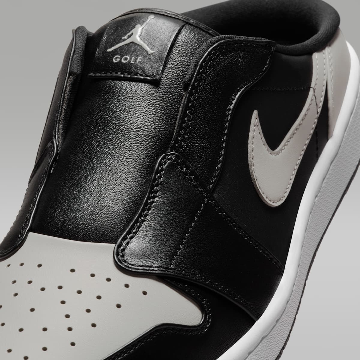 Air Jordan Mule Golf Shoes - Black/White/Medium Grey - Image 6