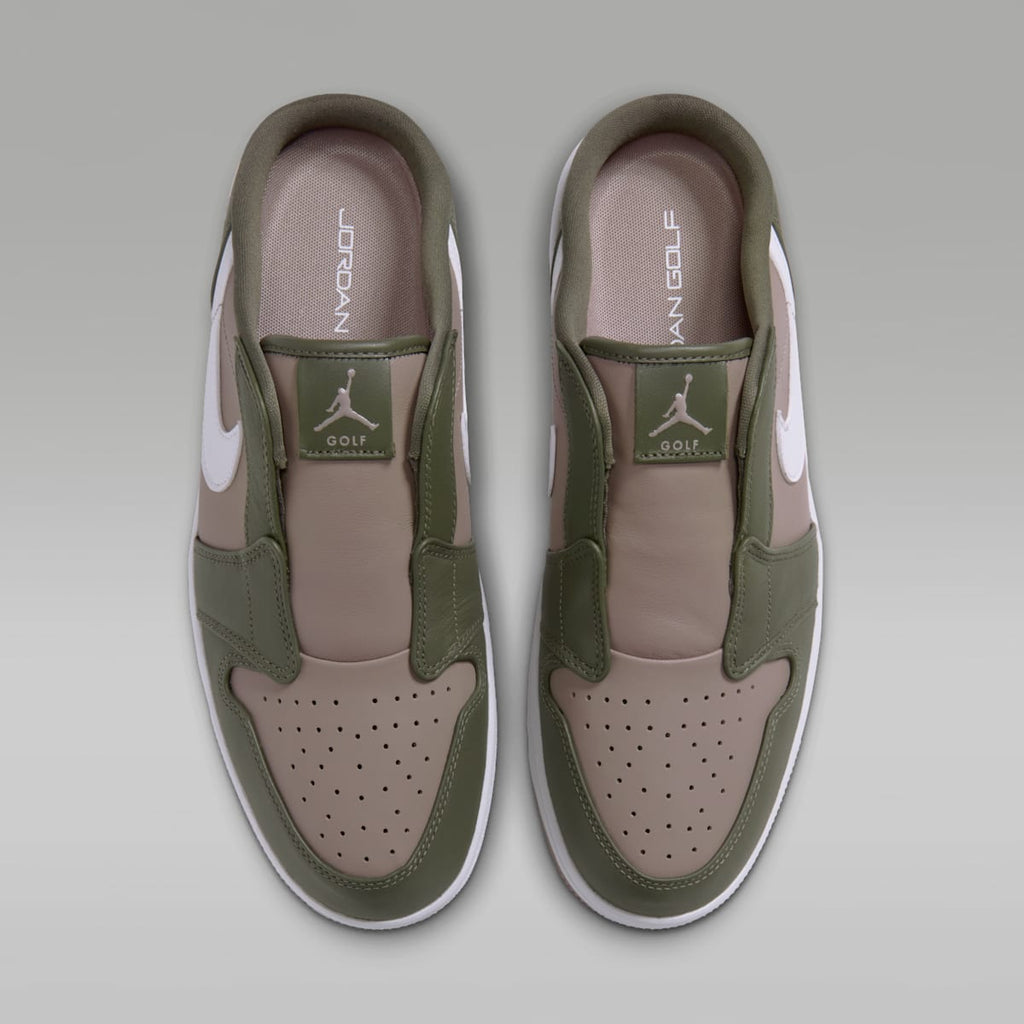 Women's Air Jordan Mule Golf Shoes - Medium Olive/Khaki/White