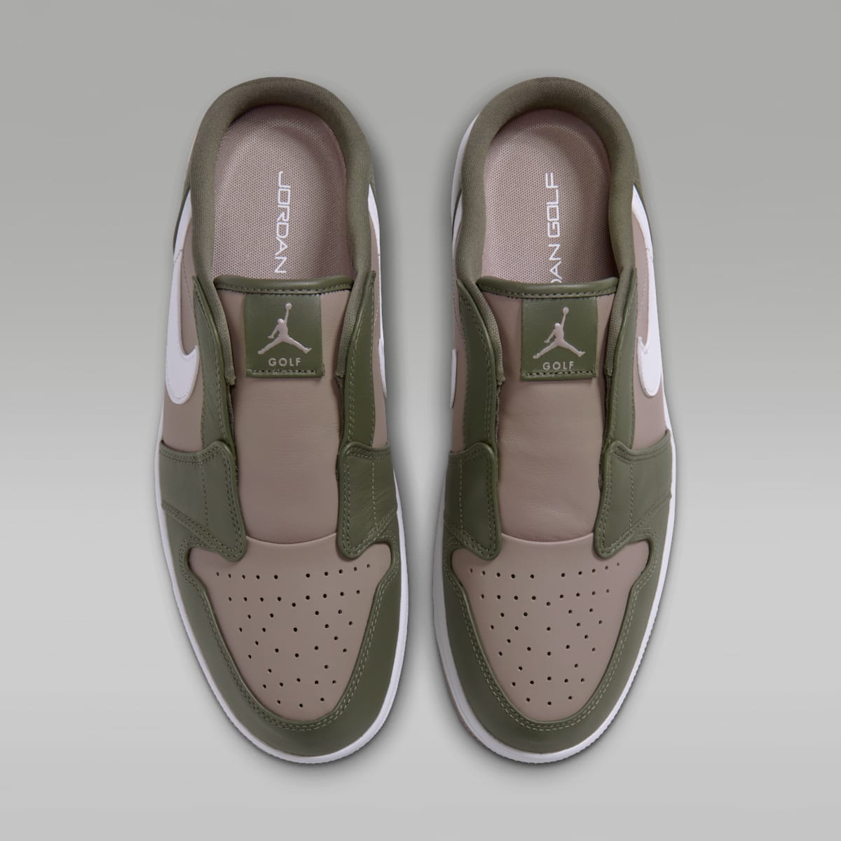 Women's Air Jordan Mule Golf Shoes - Medium Olive/Khaki/White