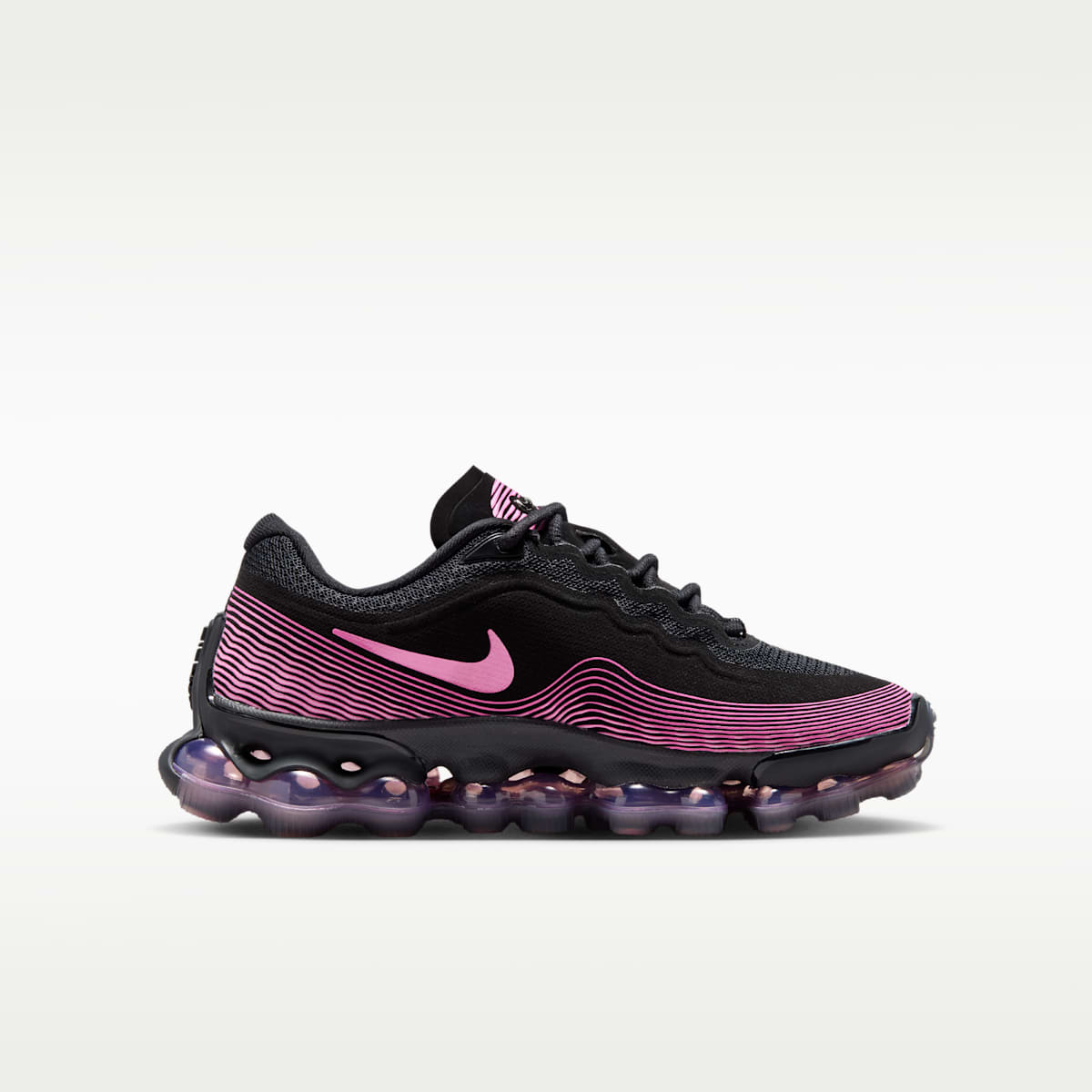 Nike Air Liquid Max Big Kids' Shoes - Black/Playful Pink/Pink Rise/Metallic Silver - Image 3