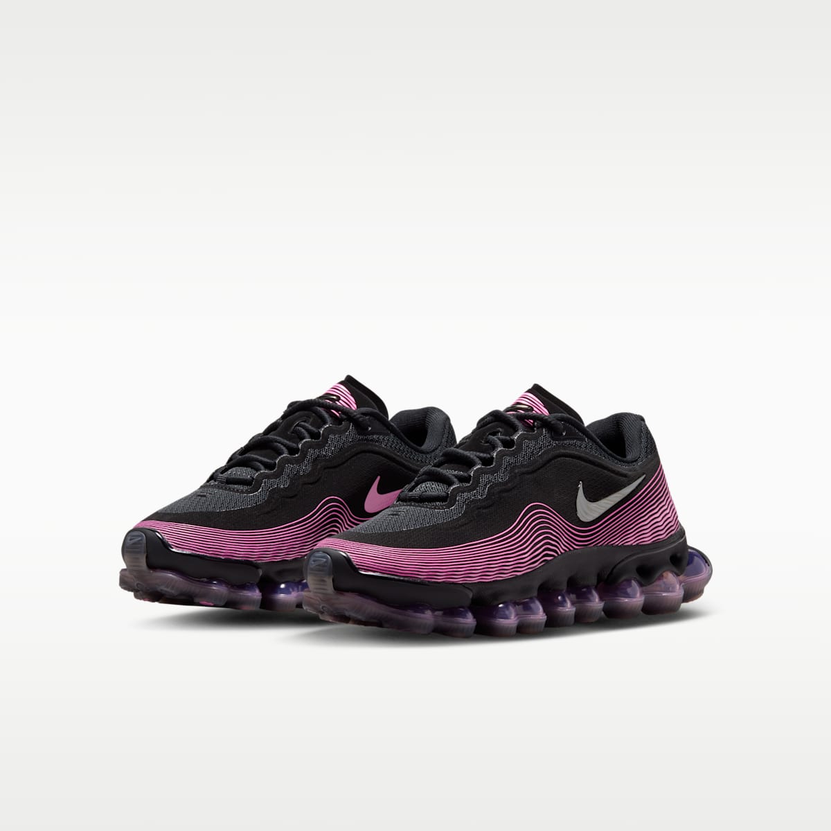 Nike Air Liquid Max Big Kids' Shoes - Black/Playful Pink/Pink Rise/Metallic Silver - Image 5