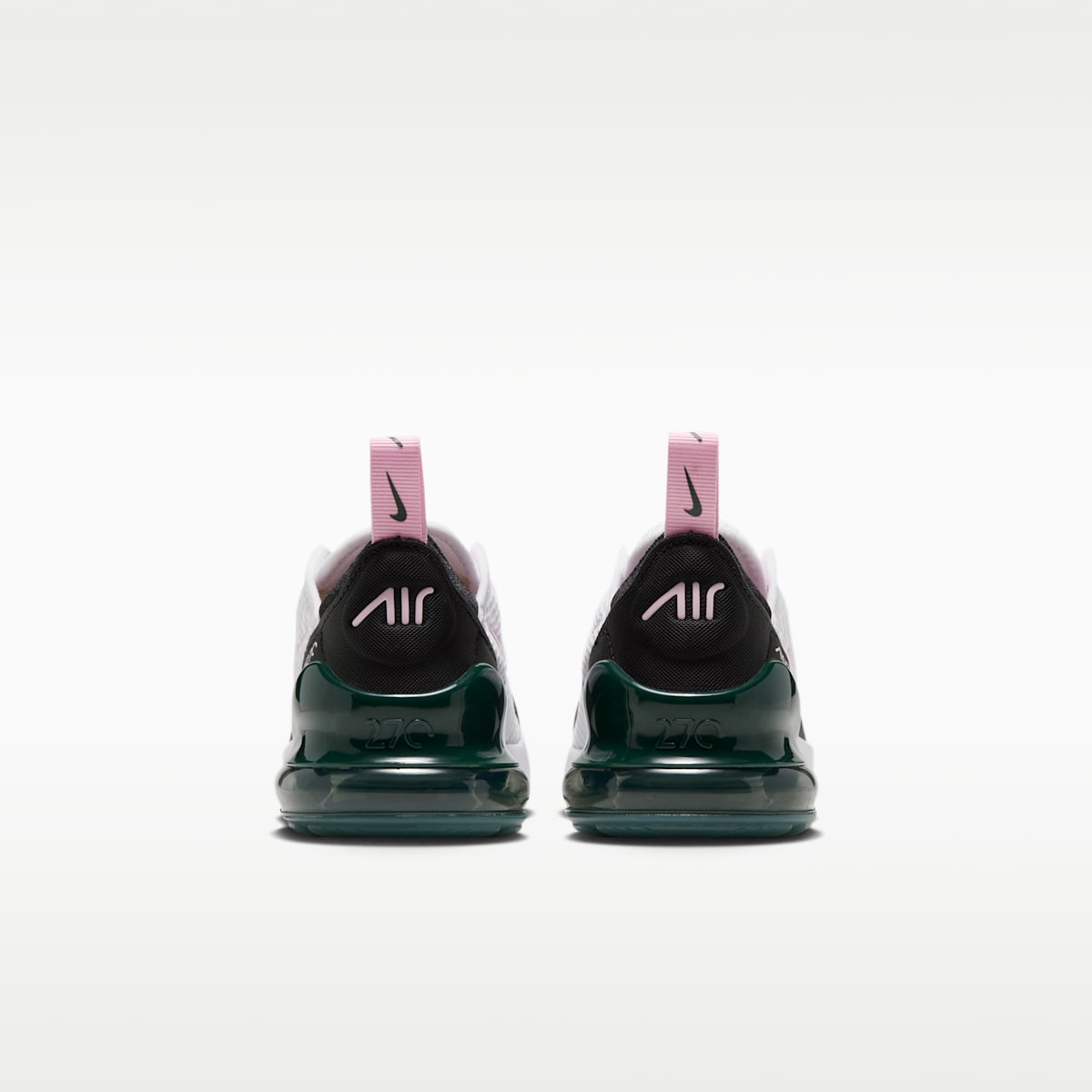 Nike Air Max 270 Little Kids' Shoes - White/Camo Green/Black/Pink Foam