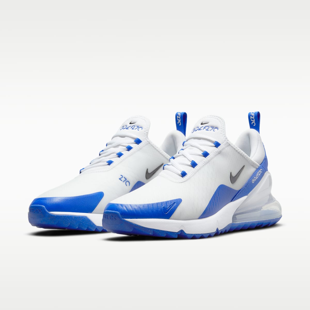 Nike Air Max 270 G Golf Shoe - White/Racer Blue/Pure Platinum/Black - Image 5