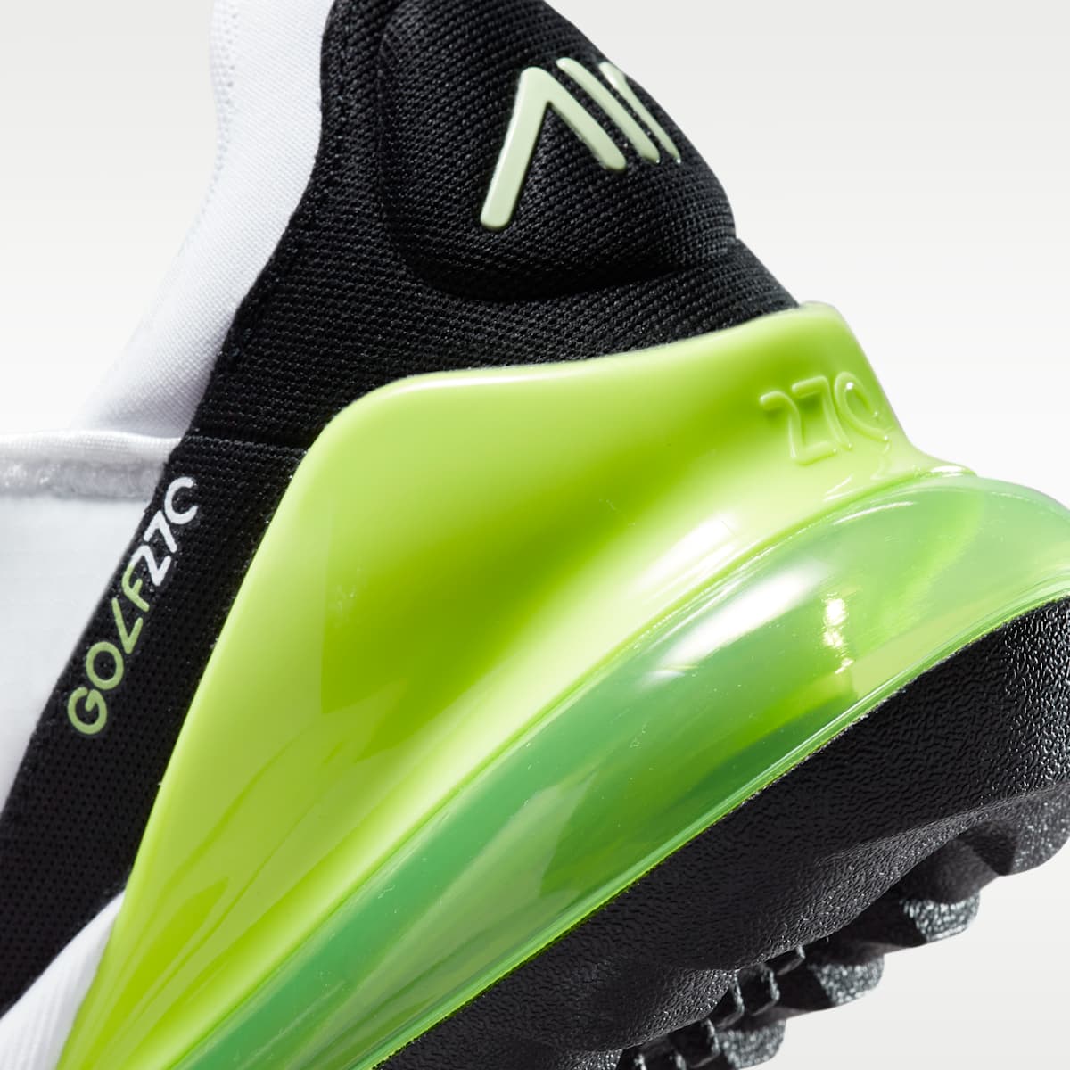 Nike Air Max 270 G Golf Shoe - White/Volt/Barely Volt/Black - Image 8