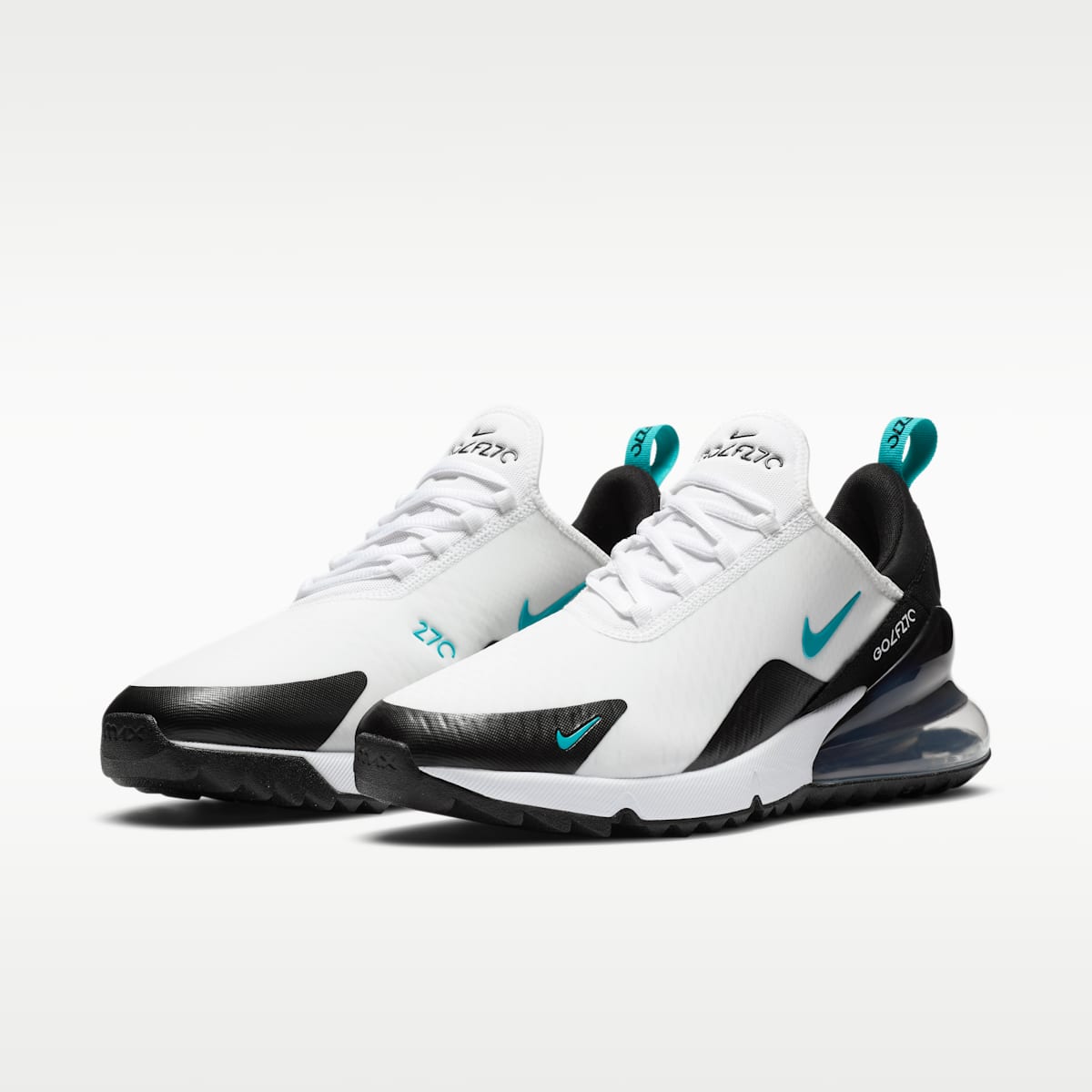 Nike Air Max 270 G Golf Shoe - White/Black/Metallic Silver/Dusty Cactus - Image 2