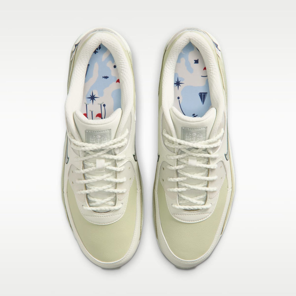 Women's Nike Air Max 90 G Golf Shoes - Sea Glass/Spruce Fog/Olive Aura/Fir