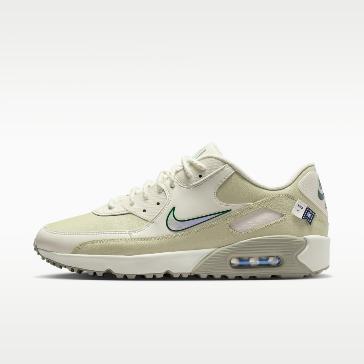 Women's Nike Air Max 90 G Golf Shoes - Sea Glass/Spruce Fog/Olive Aura/Fir
