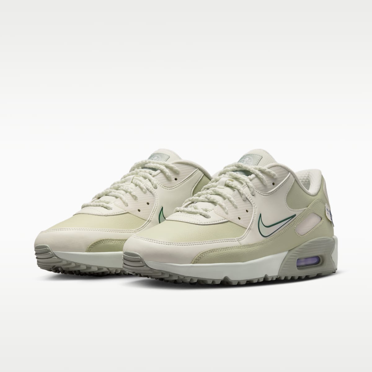 Women's Nike Air Max 90 G Golf Shoes - Sea Glass/Spruce Fog/Olive Aura/Fir