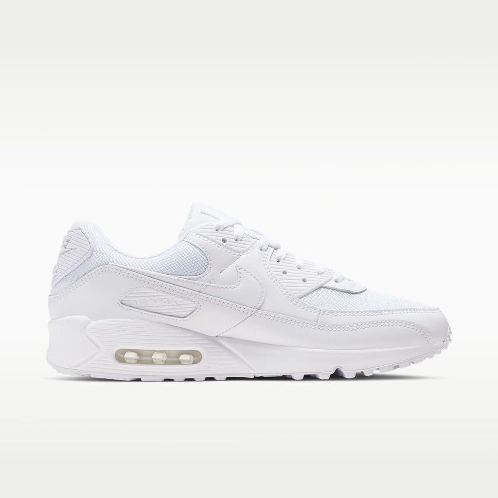 Nike Air Max 90 Men's Shoes - White/White/Wolf Grey/White - Image 3