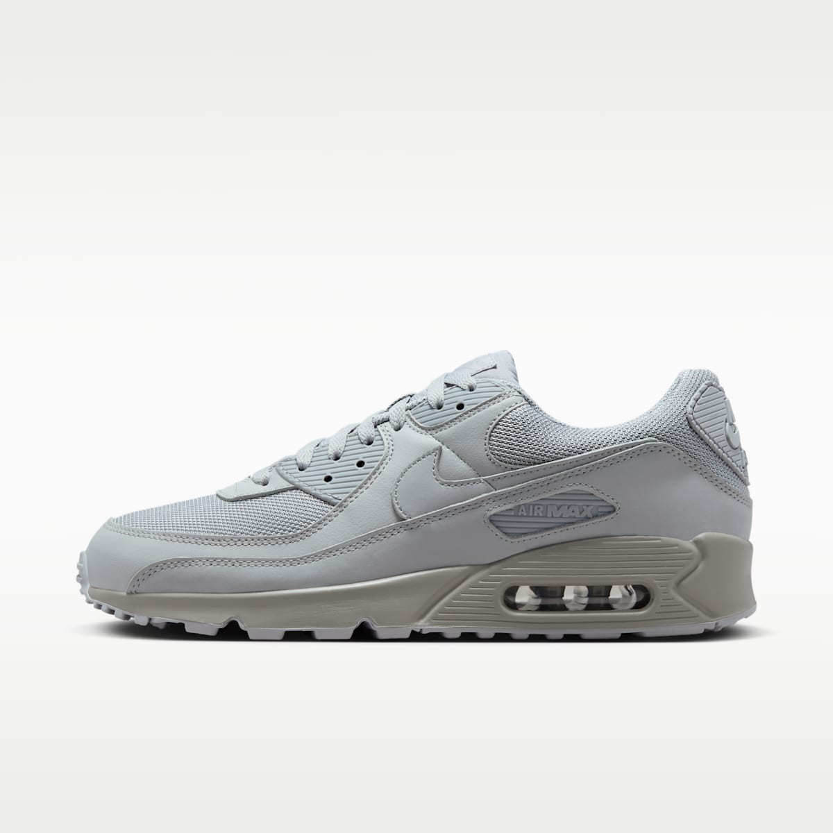 Nike Air Max 90 Men's Shoes - Wolf Grey/Black/White/Black - Image 1