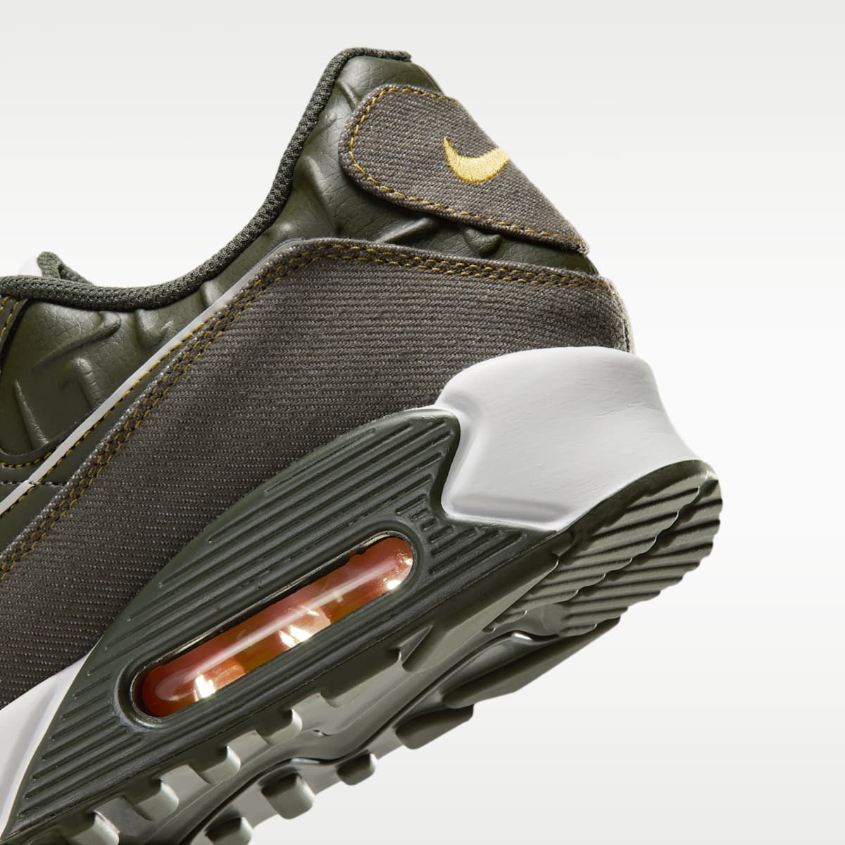 Nike Air Max 90 Men's Shoes - Cargo Khaki/Yellow Ochre/Summit White - Image 8