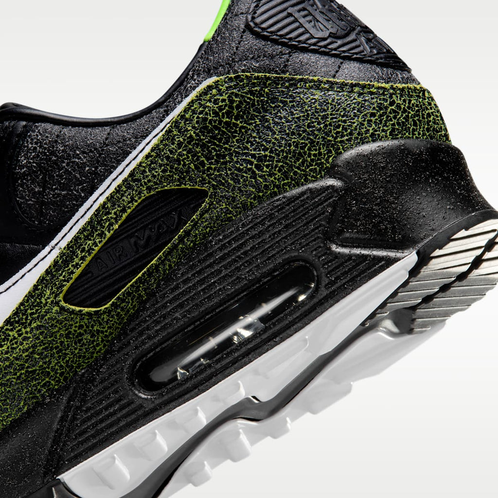 Nike Air Max 90 "Tiempo" Men's Shoes - Black/Black/Voltage Green/White - Image 8