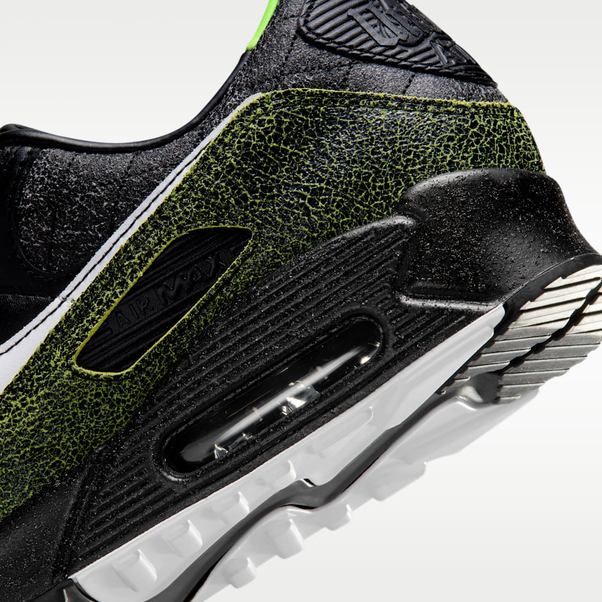 Nike Air Max 90 "Tiempo" Men's Shoes - Black/Black/Voltage Green/White - Image 8
