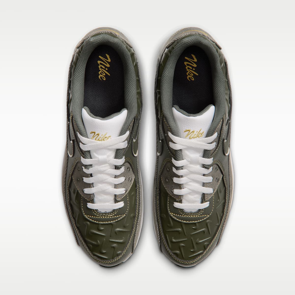 Nike Air Max 90 Men's Shoes - Cargo Khaki/Yellow Ochre/Summit White - Image 4