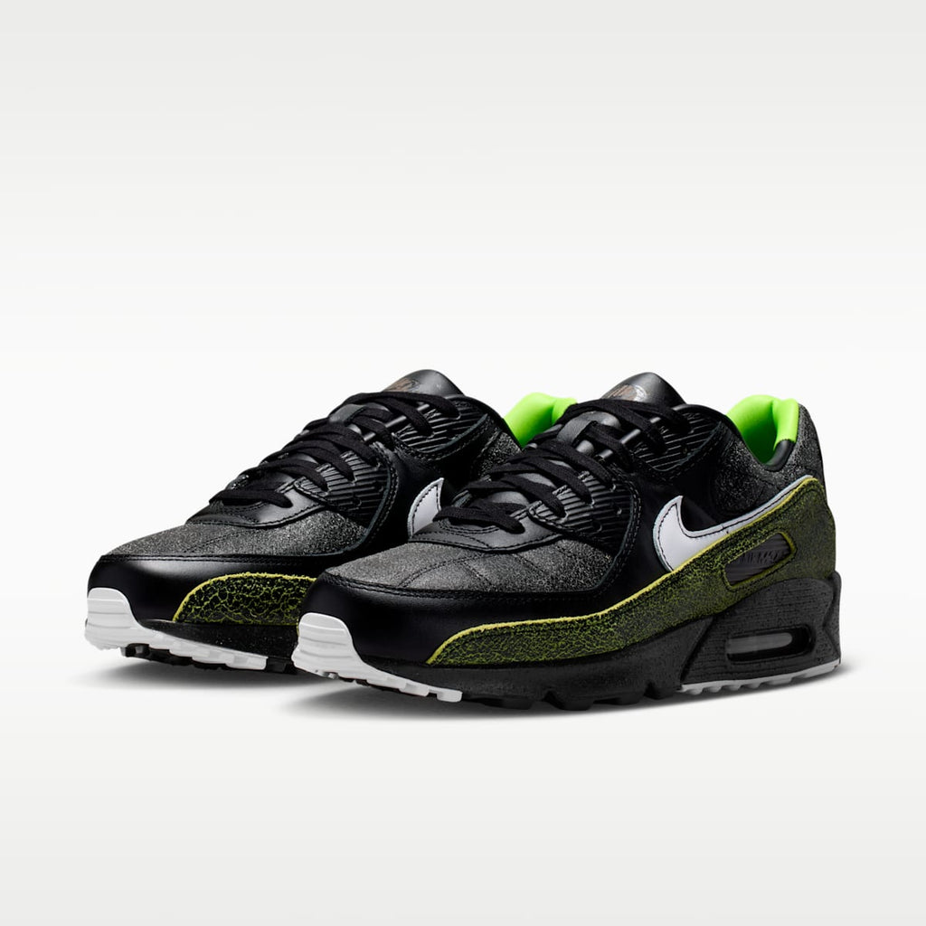 Nike Air Max 90 "Tiempo" Men's Shoes - Black/Black/Voltage Green/White - Image 5