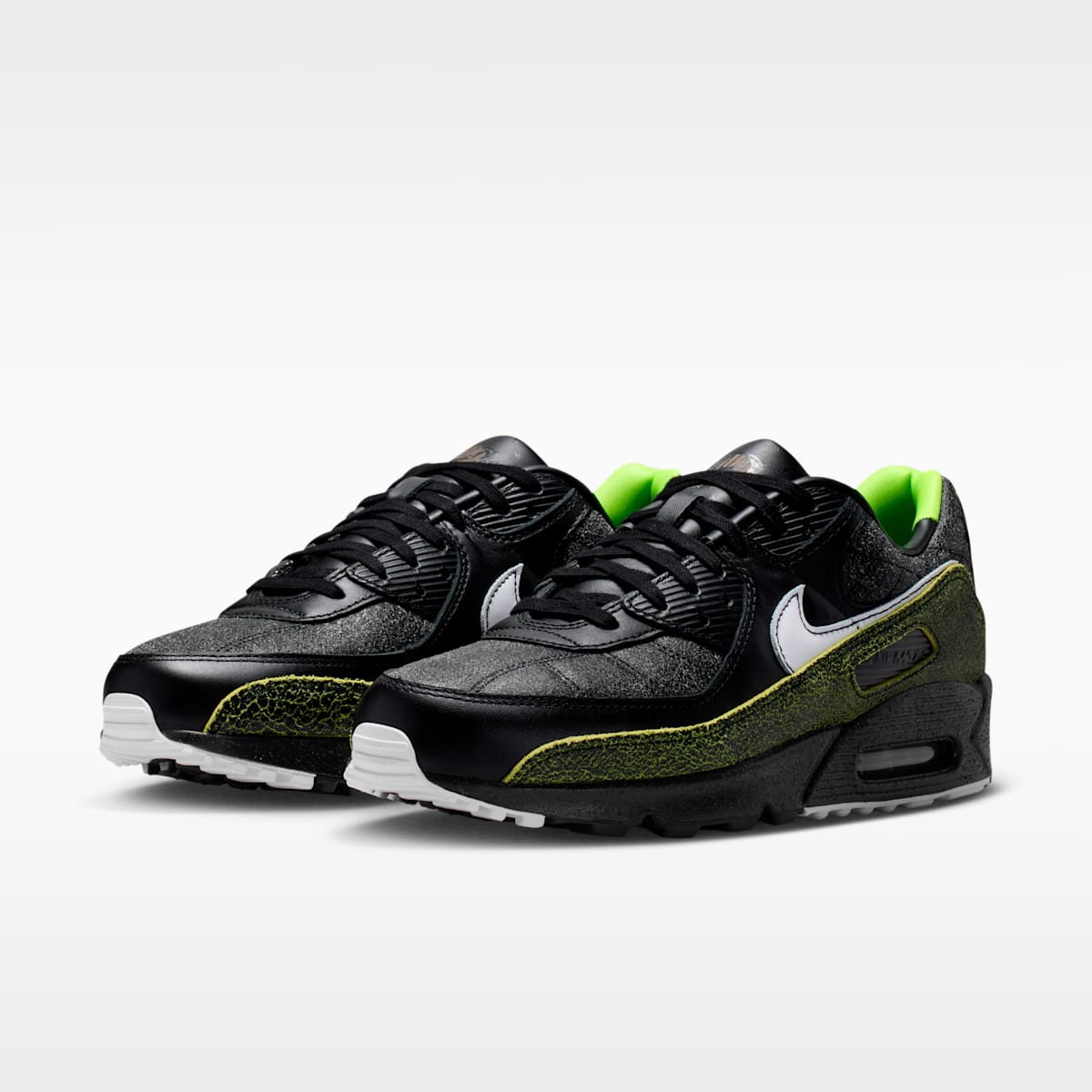 Nike Air Max 90 "Tiempo" Men's Shoes - Black/Black/Voltage Green/White - Image 5