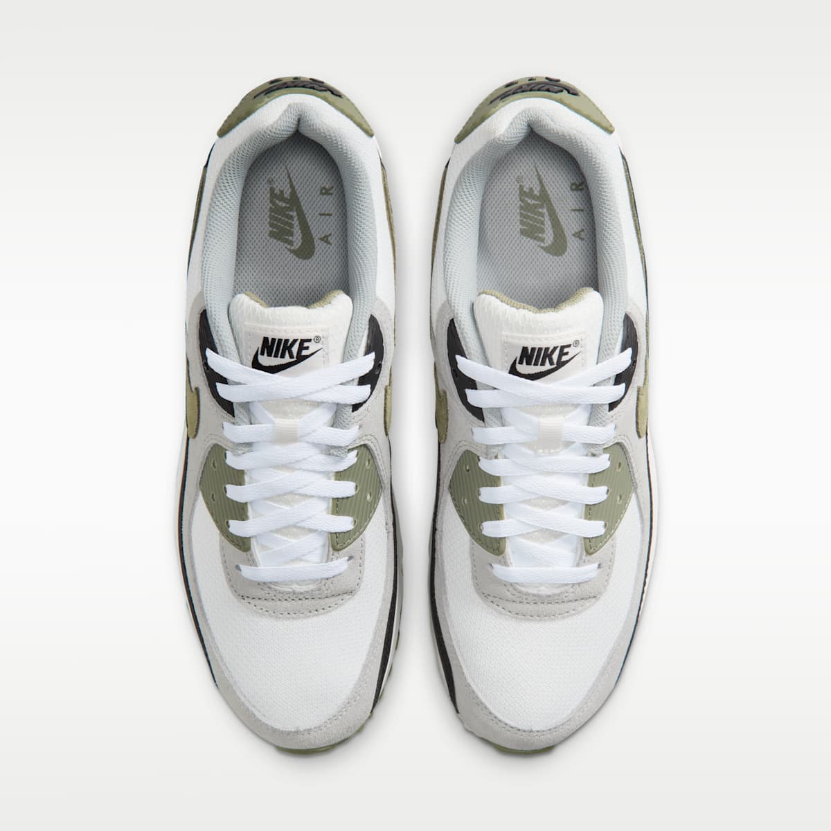 Nike Air Max 90 Men's Shoes - Summit White/Light Pumice/Black/Silver Sage - Image 4