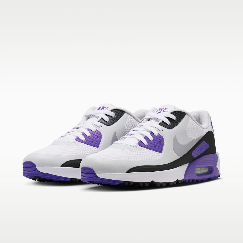 Nike Air Max 90 G Golf Shoes - White/Action Grape/Dark Smoke Grey/Wolf Grey - Image 5