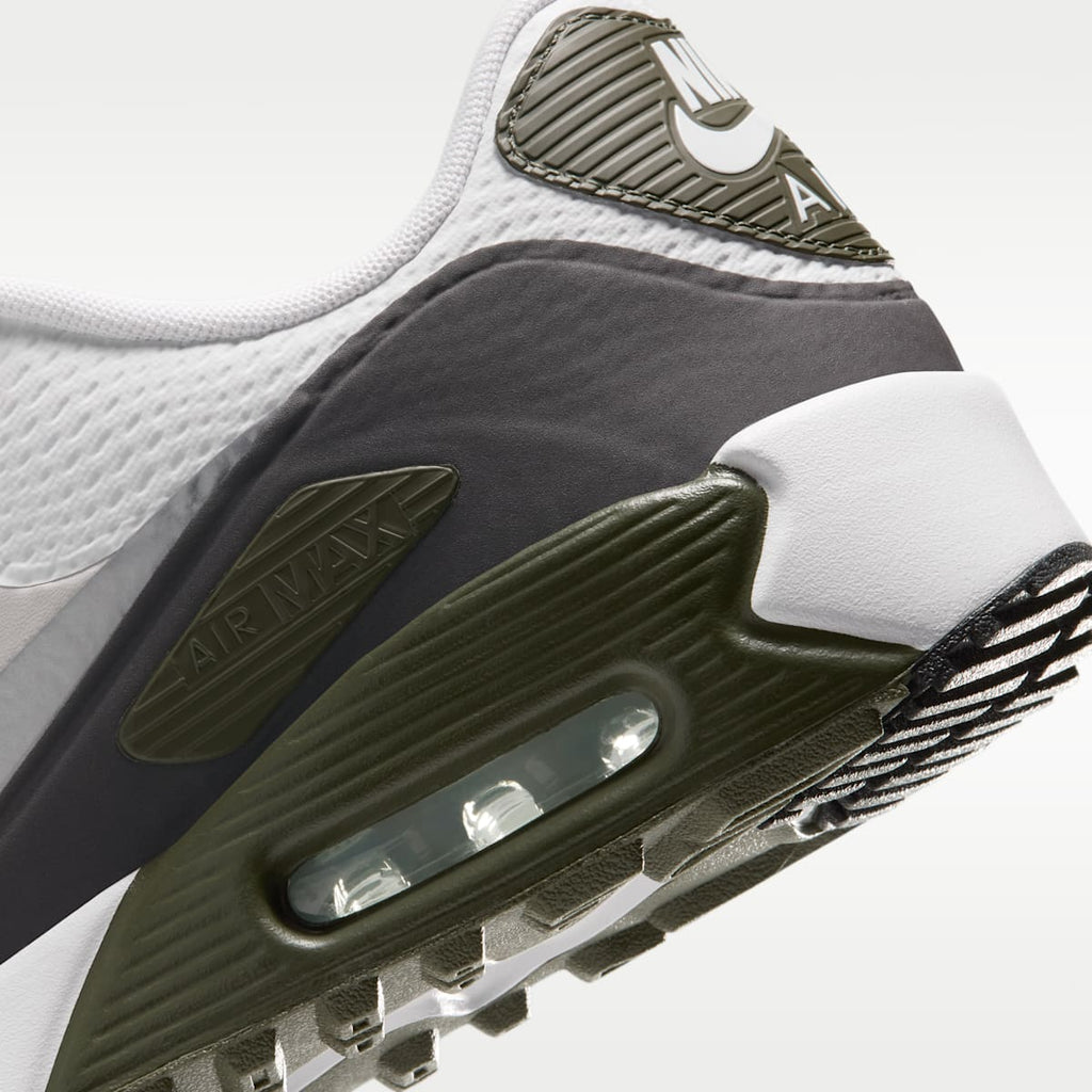 Nike Air Max 90 G Golf Shoes - White/Medium Olive/Vast Grey/Metallic Silver - Image 8