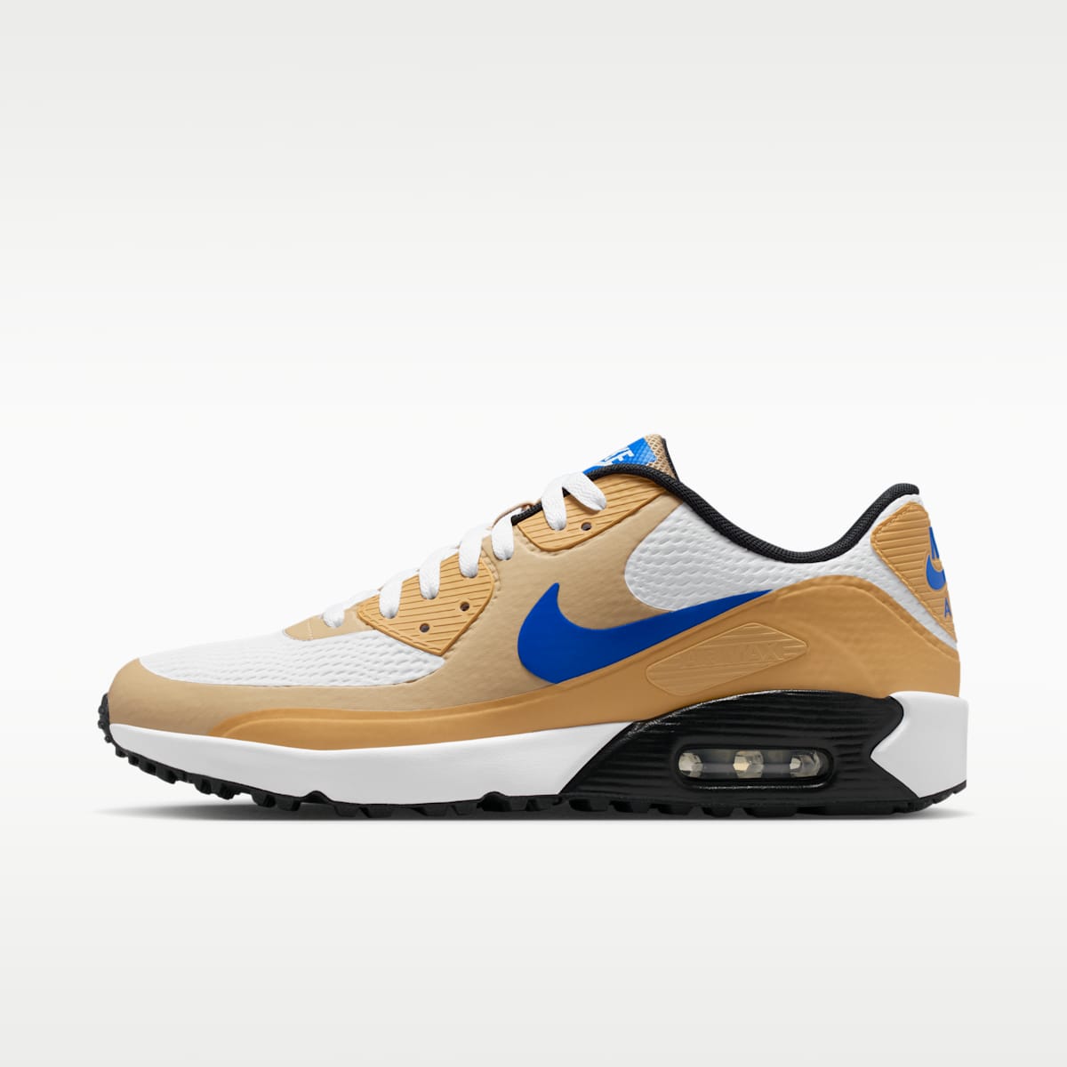 Women's Nike Air Max 90 G Golf Shoes - White/Linen/Game Royal