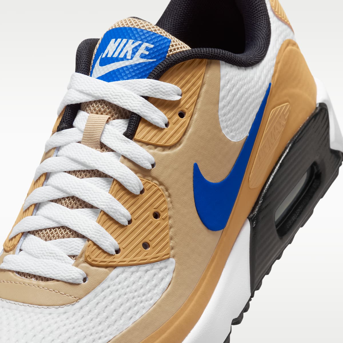 Women's Nike Air Max 90 G Golf Shoes - White/Linen/Game Royal