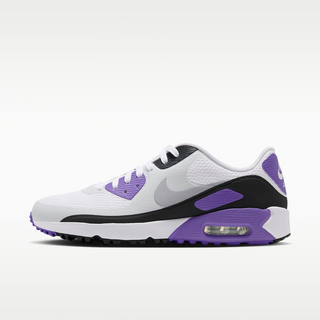 Nike Air Max 90 G Golf Shoes - White/Action Grape/Dark Smoke Grey/Wolf Grey - Image 1
