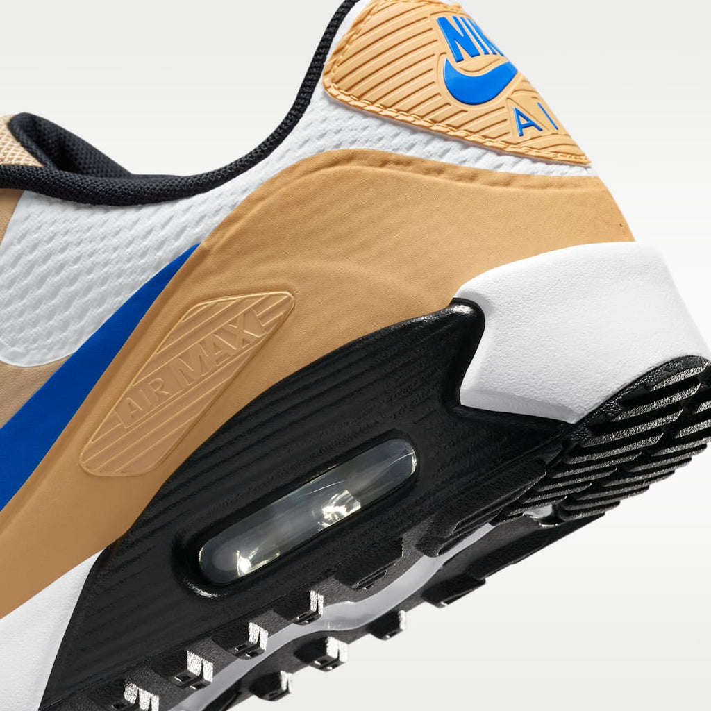 Women's Nike Air Max 90 G Golf Shoes - White/Linen/Game Royal